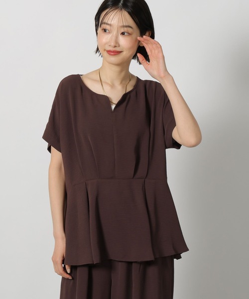 LAKOLE（ラコレ）の「ハートネックタックブラウス / 663152（シャツ/ブラウス・レディース・チャコールグレー/ベージュ/ブラウン・FREE）」の21枚目の写真