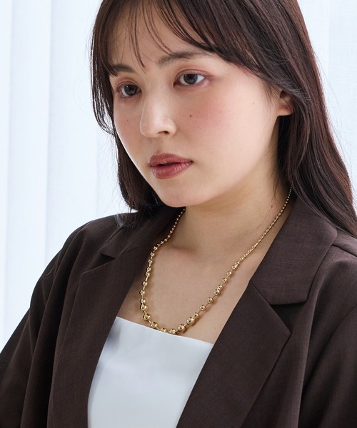 LAVEANGE(ラビアンジェ)の「ボールチェーンマグネットネックレス(ネックレス・レディース・シルバー/ゴールド・F)」の8枚目の写真