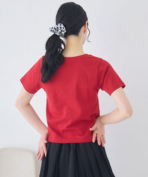 ems excite(エムズエキサイト)の「ビジューロゴTEE(Tシャツ/カットソー・レディース・オフホワイト/ピンク/ブラック/レッド・FREE)」の7枚目の写真