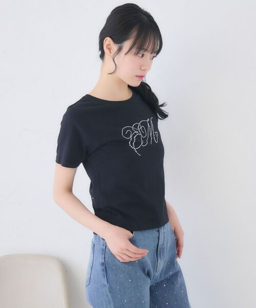 ems excite(エムズエキサイト)の「ビジューロゴTEE(Tシャツ/カットソー・レディース・オフホワイト/ピンク/ブラック/レッド・FREE)」の17枚目の写真
