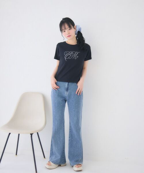 ems excite(エムズエキサイト)の「ビジューロゴTEE(Tシャツ/カットソー・レディース・オフホワイト/ピンク/ブラック/レッド・FREE)」の18枚目の写真