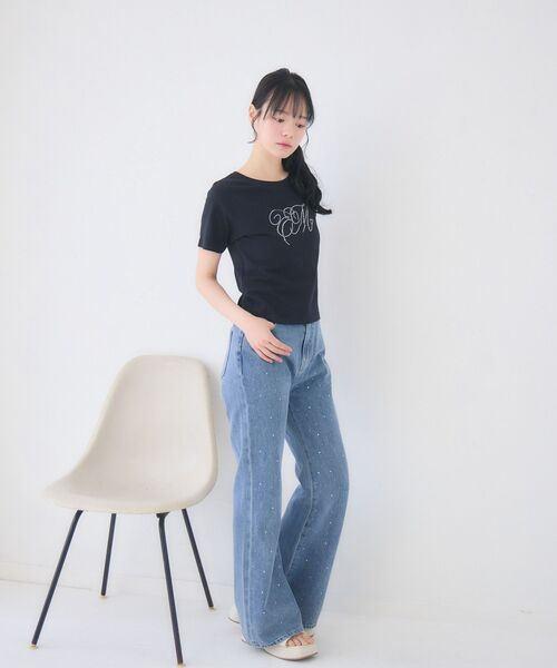 ems excite(エムズエキサイト)の「ビジューロゴTEE(Tシャツ/カットソー・レディース・オフホワイト/ピンク/ブラック/レッド・FREE)」の21枚目の写真