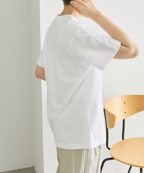 ear PAPILLONNER(イアパピヨネ)の「アニマルコードTシャツ【SUM1 STYLE】(Tシャツ/カットソー・レディース・ホワイト/ダークブラウン・FREE)」の5枚目の写真