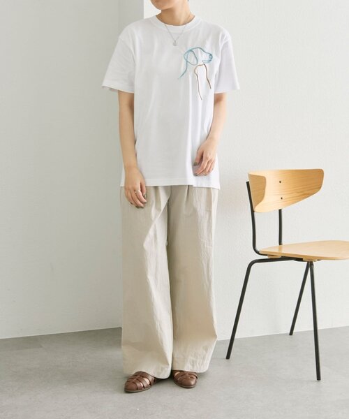 ear PAPILLONNER(イアパピヨネ)の「アニマルコードTシャツ【SUM1 STYLE】(Tシャツ/カットソー・レディース・ホワイト/ダークブラウン・FREE)」の7枚目の写真