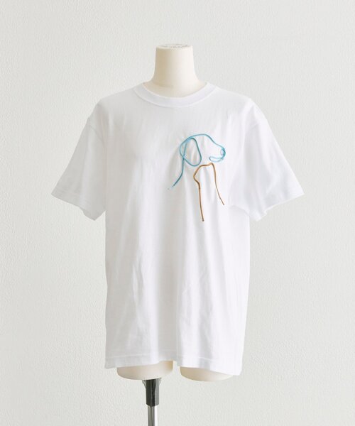 ear PAPILLONNER(イアパピヨネ)の「アニマルコードTシャツ【SUM1 STYLE】(Tシャツ/カットソー・レディース・ホワイト/ダークブラウン・FREE)」の11枚目の写真
