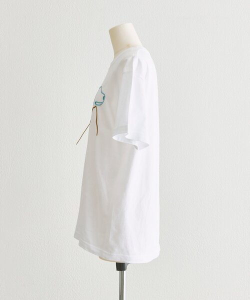 ear PAPILLONNER(イアパピヨネ)の「アニマルコードTシャツ【SUM1 STYLE】(Tシャツ/カットソー・レディース・ホワイト/ダークブラウン・FREE)」の12枚目の写真