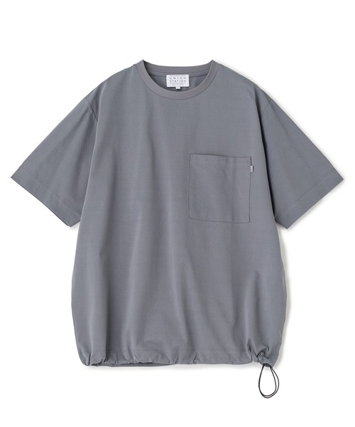 UNION STATION(ユニオンステーション)の「ペーパータッチドローコードTシャツ<ストレッチ・速乾・マシンウォッシャブル・イージーケア接触冷感>(Tシャツ/カットソー・メンズ・ネイビー/グレー/ホワイト/ブラック・L/M)」の5枚目の写真