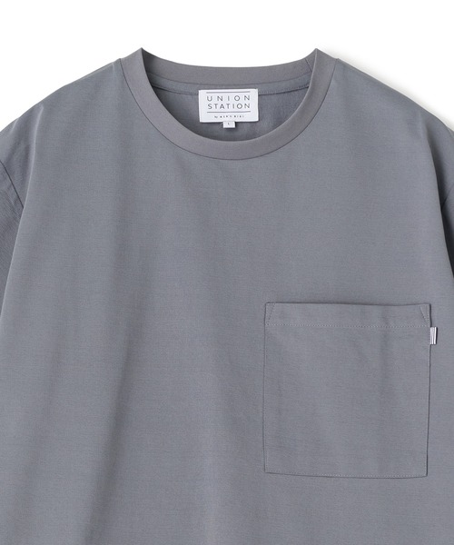 UNION STATION(ユニオンステーション)の「ペーパータッチドローコードTシャツ<ストレッチ・速乾・マシンウォッシャブル・イージーケア接触冷感>(Tシャツ/カットソー・メンズ・ネイビー/グレー/ホワイト/ブラック・L/M)」の13枚目の写真