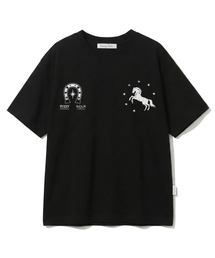FUZZY SCAN（ファジスキャン）の「ホースシューオーバーサイズ半袖Tシャツブラック（Tシャツ/カットソー）」