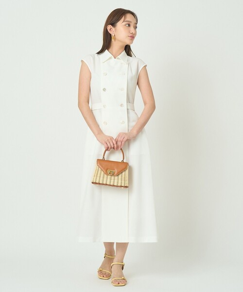ANAYI(アナイ)の「ドライスラブステンカラージレ ワンピース〈セットアップ対応商品〉(ワンピース・レディース・ネイビー/ホワイト/ブルー・38/36)」の12枚目の写真