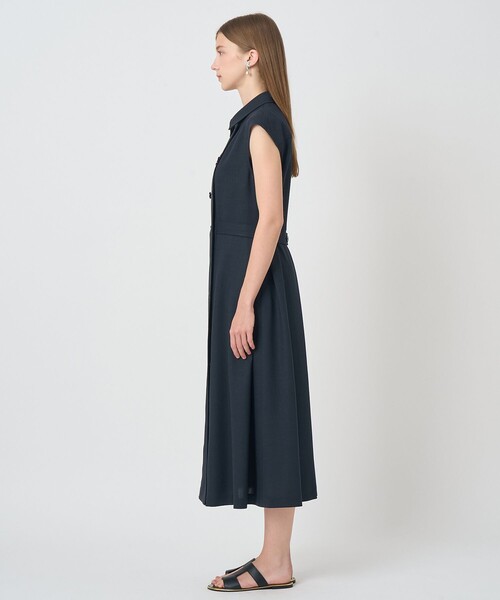 ANAYI(アナイ)の「ドライスラブステンカラージレ ワンピース〈セットアップ対応商品〉(ワンピース・レディース・ネイビー/ホワイト/ブルー・38/36)」の17枚目の写真