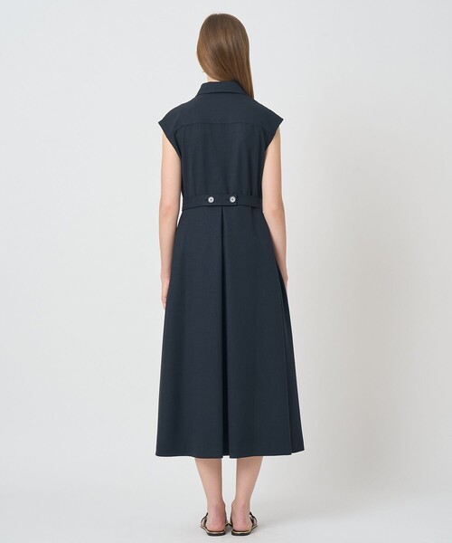 ANAYI(アナイ)の「ドライスラブステンカラージレ ワンピース〈セットアップ対応商品〉(ワンピース・レディース・ネイビー/ホワイト/ブルー・38/36)」の18枚目の写真