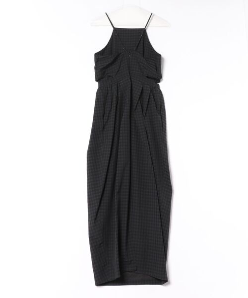 CLANE(クラネ)の「CLANE SIDE HOLE COCOON CAMI ONEPIECE(ワンピース・レディース・ブラック/オフホワイト・1/2)」の9枚目の写真