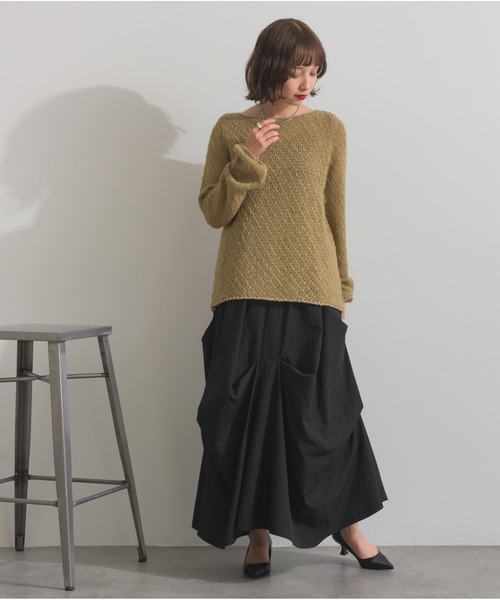 OandI(オーアンドアイ)の「異素材ミックスヤーンニットプルオーバー(ニット/セーター・レディース・アイボリー/ベージュ/ブラウン・FREE)」の16枚目の写真