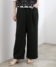 grove | 【ひんやり・ウエストゴム】きれいも機能も叶える、リネンライクワイドパンツ(その他パンツ)