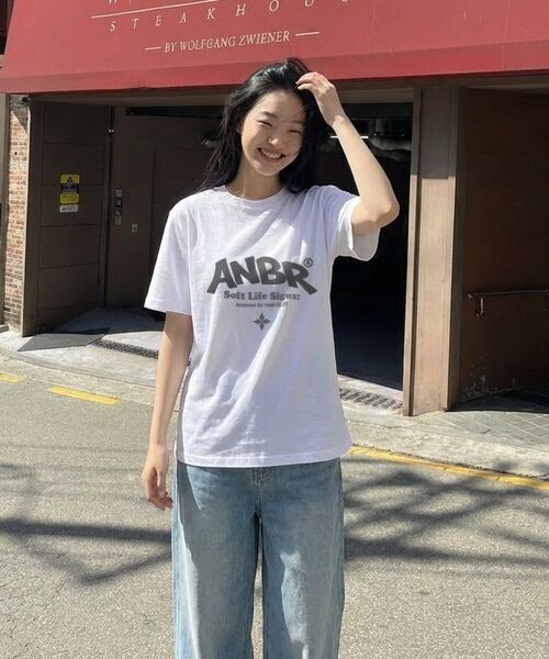 ANEWBROS（アニュブロス）の「ライフアーチ オーバーサイズ 半袖Tシャツ 4カラー [ANSE_2002]（Tシャツ/カットソー・レディース・ライトグレー/ホワイト/ブラック/ネイビー・SMALL/MEDIUM/LARGE/X-LARGE）」の11枚目の写真