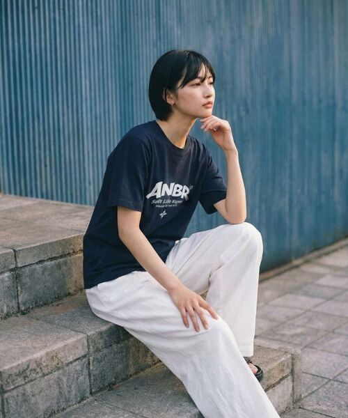 ANEWBROS（アニュブロス）の「ライフアーチ オーバーサイズ 半袖Tシャツ 4カラー [ANSE_2002]（Tシャツ/カットソー・レディース・ライトグレー/ホワイト/ブラック/ネイビー・SMALL/MEDIUM/LARGE/X-LARGE）」の5枚目の写真