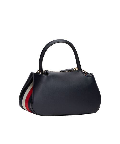 TOMMY HILFIGER(トミーヒルフィガー)の「THロゴテープミニサッチェルバッグ(ショルダーバッグ・レディース・アイボリー/ネイビー・FREE)」の6枚目の写真