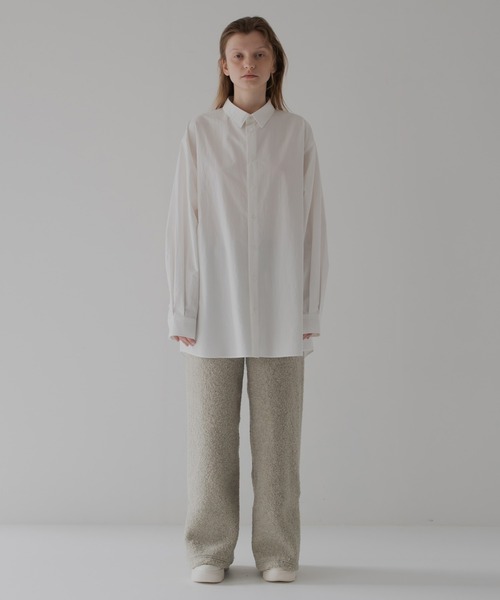 RYU(リュー)の「huge shirt(シャツ/ブラウス・レディース・オフホワイト/スミクロ・4/2)」の6枚目の写真