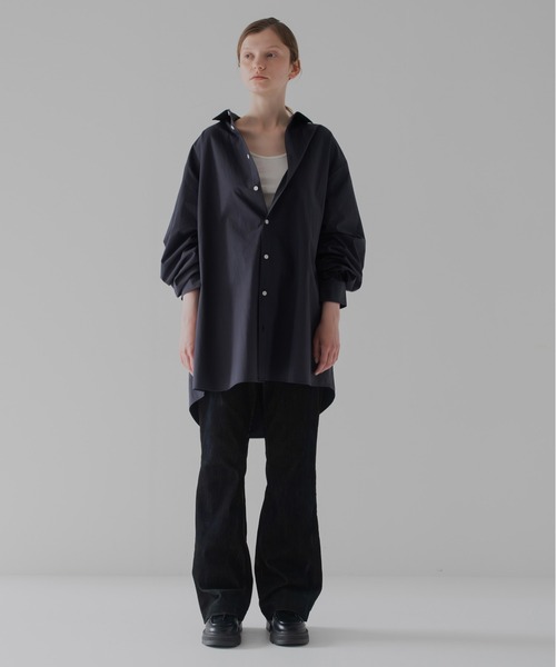 RYU(リュー)の「huge shirt(シャツ/ブラウス・レディース・オフホワイト/スミクロ・4/2)」の3枚目の写真