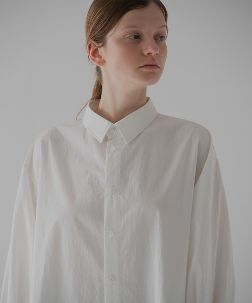RYU(リュー)の「huge shirt(シャツ/ブラウス・レディース・オフホワイト/スミクロ・4/2)」の4枚目の写真