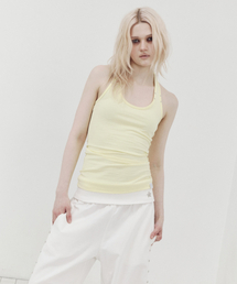 BASIC HALTERNECK TOP / YELLOW