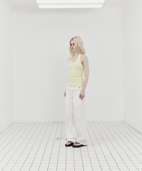 SETUP-EXE（セットアップイーエックスイー）の「BASIC HALTERNECK TOP / YELLOW（Tシャツ/カットソー・レディース・その他・OS）」の3枚目の写真
