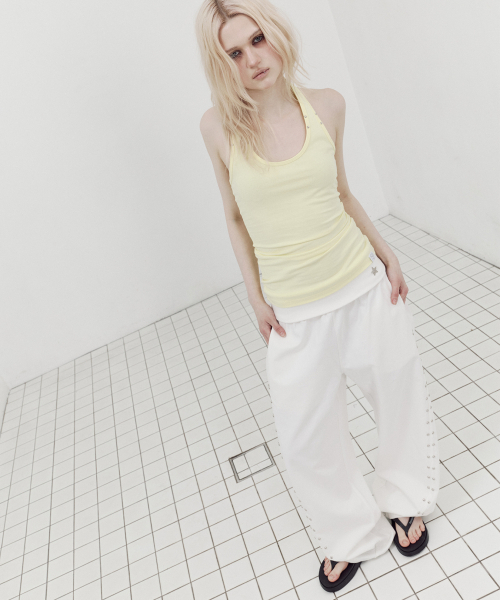 SETUP-EXE（セットアップイーエックスイー）の「BASIC HALTERNECK TOP / YELLOW（Tシャツ/カットソー・レディース・その他・OS）」の6枚目の写真