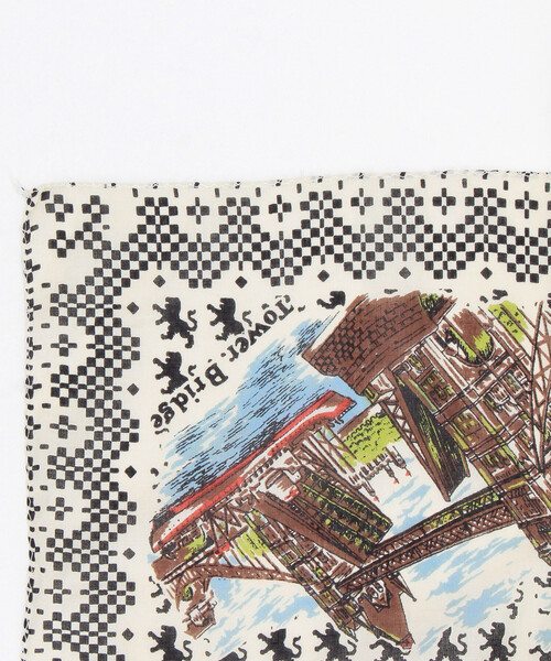 FREAK'S STORE(フリークスストア)の「Bindu/ビンドゥー 64cm London Map Scarf/London マップ 64スカーフ(バンダナ/スカーフ・レディース・ナチュラル・ONE SIZE)」の3枚目の写真
