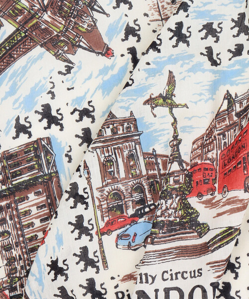 FREAK'S STORE(フリークスストア)の「Bindu/ビンドゥー 64cm London Map Scarf/London マップ 64スカーフ(バンダナ/スカーフ・レディース・ナチュラル・ONE SIZE)」の4枚目の写真