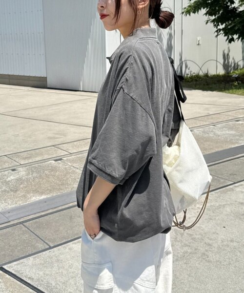 CIAOPANIC TYPY(チャオパニックティピー)の「【UNISEX】ピグメント加工メッシュポロ(ポロシャツ・レディース・ネイビー/ブラウン/チャコールグレー・MEDIUM/LARGE)」の9枚目の写真