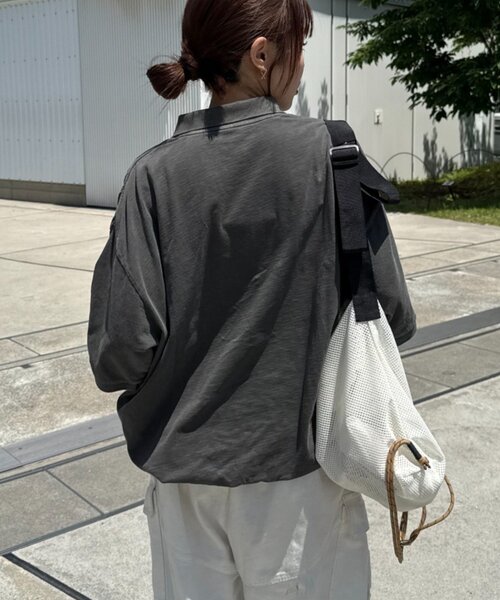 CIAOPANIC TYPY(チャオパニックティピー)の「【UNISEX】ピグメント加工メッシュポロ(ポロシャツ・レディース・ネイビー/ブラウン/チャコールグレー・MEDIUM/LARGE)」の10枚目の写真