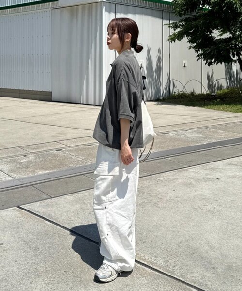CIAOPANIC TYPY(チャオパニックティピー)の「【UNISEX】ピグメント加工メッシュポロ(ポロシャツ・レディース・ネイビー/ブラウン/チャコールグレー・MEDIUM/LARGE)」の12枚目の写真