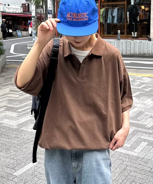 CIAOPANIC TYPY(チャオパニックティピー)の「【UNISEX】ピグメント加工メッシュポロ(ポロシャツ・レディース・ネイビー/ブラウン/チャコールグレー・MEDIUM/LARGE)」の14枚目の写真
