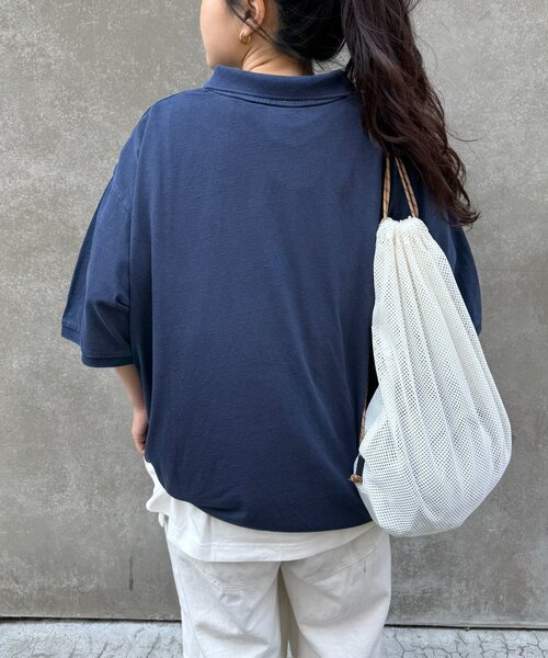 CIAOPANIC TYPY(チャオパニックティピー)の「【UNISEX】ピグメント加工メッシュポロ(ポロシャツ・レディース・ネイビー/ブラウン/チャコールグレー・MEDIUM/LARGE)」の18枚目の写真