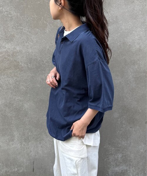 CIAOPANIC TYPY(チャオパニックティピー)の「【UNISEX】ピグメント加工メッシュポロ(ポロシャツ・レディース・ネイビー/ブラウン/チャコールグレー・MEDIUM/LARGE)」の19枚目の写真