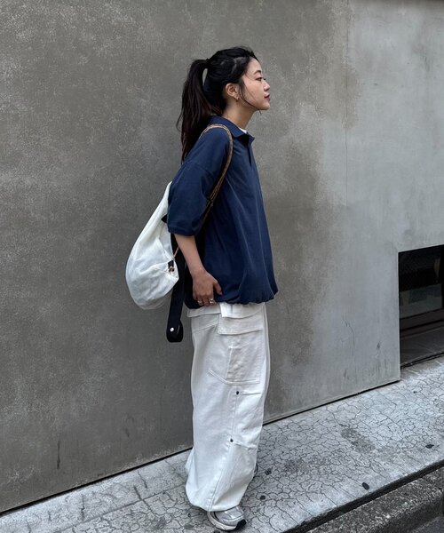 CIAOPANIC TYPY(チャオパニックティピー)の「【UNISEX】ピグメント加工メッシュポロ(ポロシャツ・レディース・ネイビー/ブラウン/チャコールグレー・MEDIUM/LARGE)」の21枚目の写真