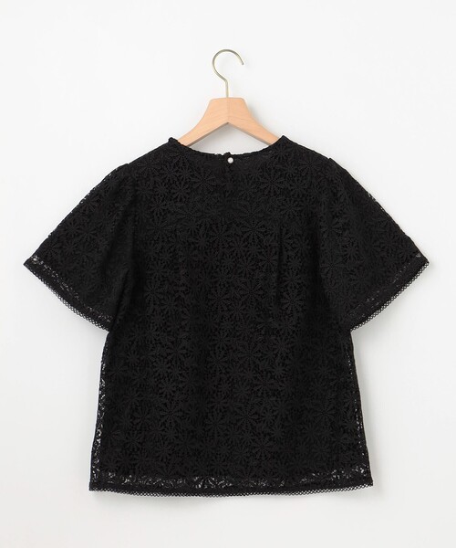 組曲 S(クミキョク チイサイサイズ)の「フラワーレースブラウス(Tシャツ/カットソー・レディース・アイボリー系/ライトグリーン系/ブラック系・S2)」の20枚目の写真