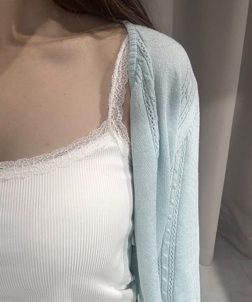 Birthday room（バースデイルーム）の「レースカップ付キャミソール/Camisole with lace cups（キャミソール・レディース・ライトグリーン/グレー/ピンク/アイボリー・FREE）」の10枚目の写真
