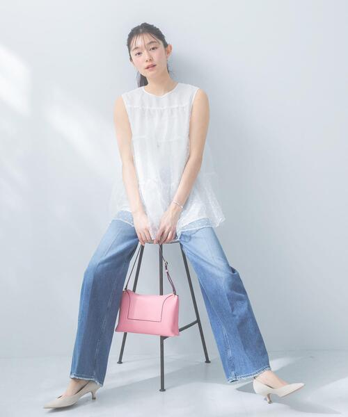 URBAN RESEARCH ROSSO WOMEN(アーバンリサーチ ロッソ)の「シアードットティアードブラウス(シャツ/ブラウス・レディース・ホワイト/ネイビー・FREE)」の4枚目の写真