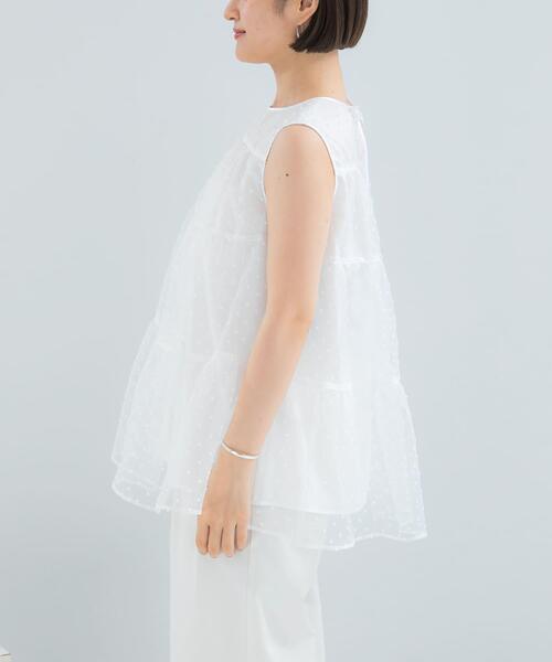 URBAN RESEARCH ROSSO WOMEN(アーバンリサーチ ロッソ)の「シアードットティアードブラウス(シャツ/ブラウス・レディース・ホワイト/ネイビー・FREE)」の11枚目の写真