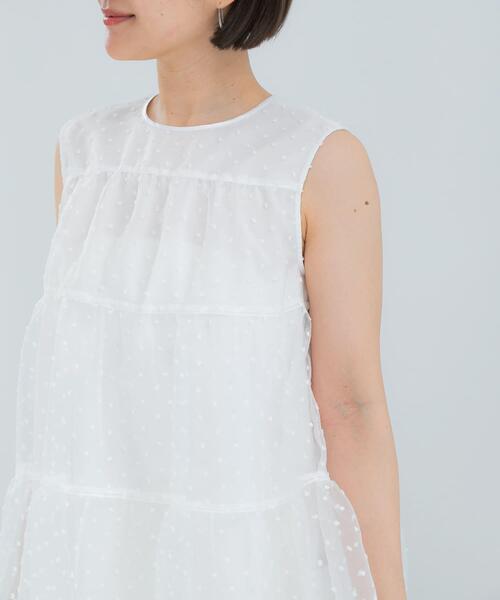 URBAN RESEARCH ROSSO WOMEN(アーバンリサーチ ロッソ)の「シアードットティアードブラウス(シャツ/ブラウス・レディース・ホワイト/ネイビー・FREE)」の13枚目の写真