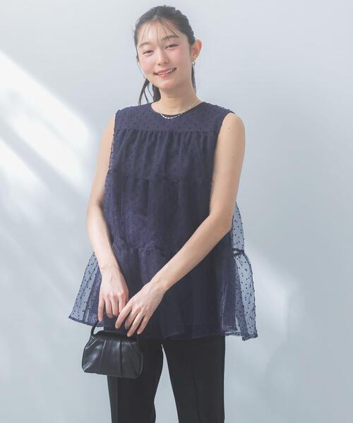 URBAN RESEARCH ROSSO WOMEN(アーバンリサーチ ロッソ)の「シアードットティアードブラウス(シャツ/ブラウス・レディース・ホワイト/ネイビー・FREE)」の17枚目の写真