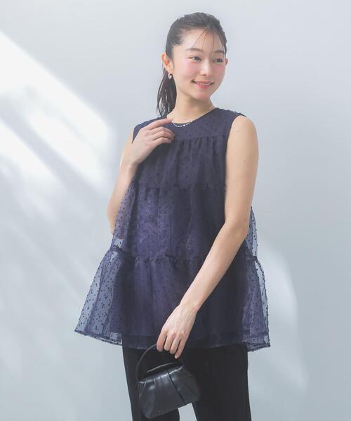 URBAN RESEARCH ROSSO WOMEN(アーバンリサーチ ロッソ)の「シアードットティアードブラウス(シャツ/ブラウス・レディース・ホワイト/ネイビー・FREE)」の18枚目の写真
