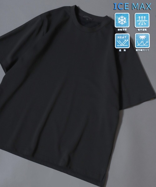 ANPAS(アンパス)の「ICEMAX Cool-Touch Crew Neck T-Shirt /アイスマックス クルーネック 無地 半袖Tシャツ 接触冷感 吸汗速乾 遮熱 紫外線カット 半袖 メンズ トップス ドローコード付き(Tシャツ/カットソー・メンズ・ホワイト/チャコールグレー/ブラック・LL/M/L)」の17枚目の写真