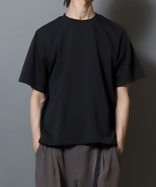 ANPAS(アンパス)の「ICEMAX Cool-Touch Crew Neck T-Shirt /アイスマックス クルーネック 無地 半袖Tシャツ 接触冷感 吸汗速乾 遮熱 紫外線カット 半袖 メンズ トップス ドローコード付き(Tシャツ/カットソー・メンズ・ホワイト/チャコールグレー/ブラック・LL/M/L)」の7枚目の写真