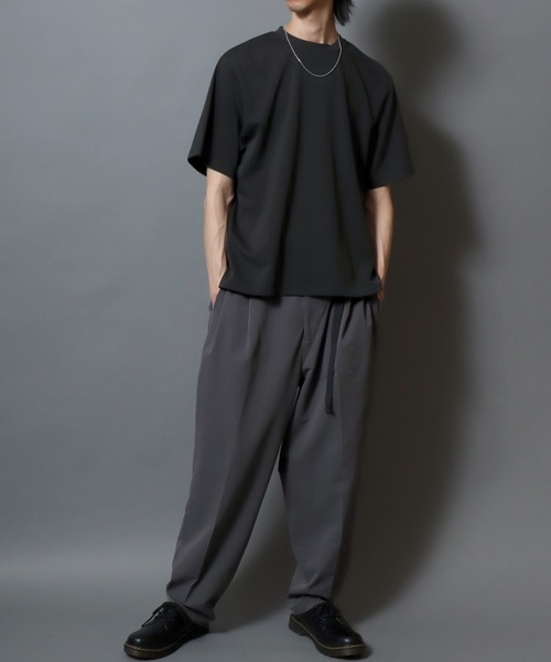 ANPAS(アンパス)の「ICEMAX Cool-Touch Crew Neck T-Shirt /アイスマックス クルーネック 無地 半袖Tシャツ 接触冷感 吸汗速乾 遮熱 紫外線カット 半袖 メンズ トップス ドローコード付き(Tシャツ/カットソー・メンズ・ホワイト/チャコールグレー/ブラック・LL/M/L)」の13枚目の写真