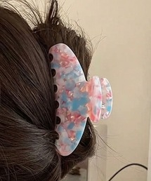 DiamondHearts | カラフルニュアンス マーブルバンスクリップ(バレッタ/ヘアクリップ)