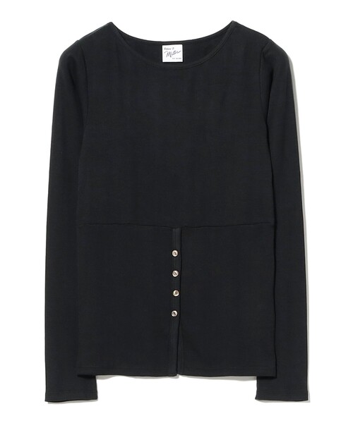 Ray BEAMS(レイビームス)の「【別注】MILLER / ロングスリーブ Tシャツ(Tシャツ/カットソー・レディース・ダークブラウン/ブラック・ONE SIZE)」の3枚目の写真