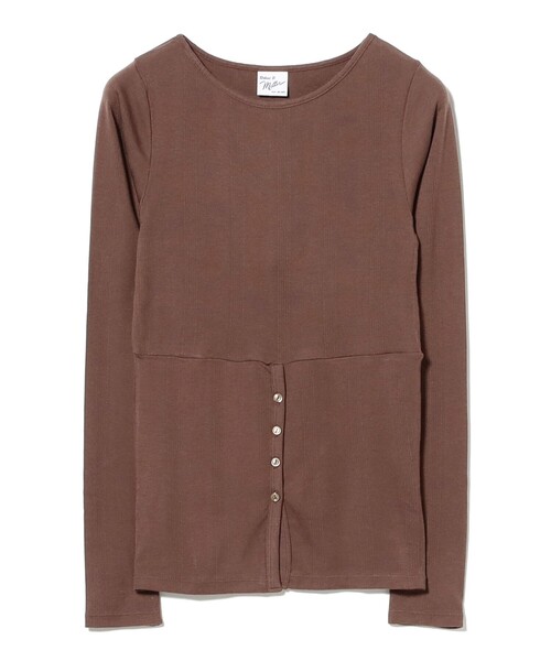 Ray BEAMS(レイビームス)の「【別注】MILLER / ロングスリーブ Tシャツ(Tシャツ/カットソー・レディース・ダークブラウン/ブラック・ONE SIZE)」の6枚目の写真